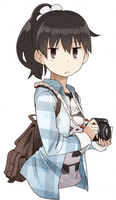 カメラオタクの女の子 #Twitter10周年だから青い画像を載せる 