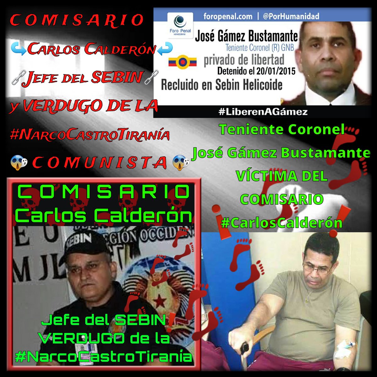 Liz_SalanderUS's tweet photo. #NarcoRégimen
⚠"DESAPARECE"⚠
al Coronel
#JoséGámezBustamante
#PresoPolítico
#SebinHelicoide
https://t.co/miqxHeZEnQ https://t.co/QQIS26talO