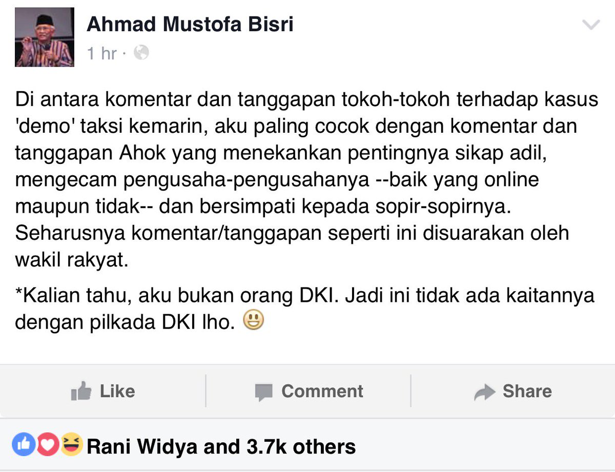 Komentar Gus Mus nggak hoax. Ada di facebook-nya. mobile.facebook.com/story.php?stor…