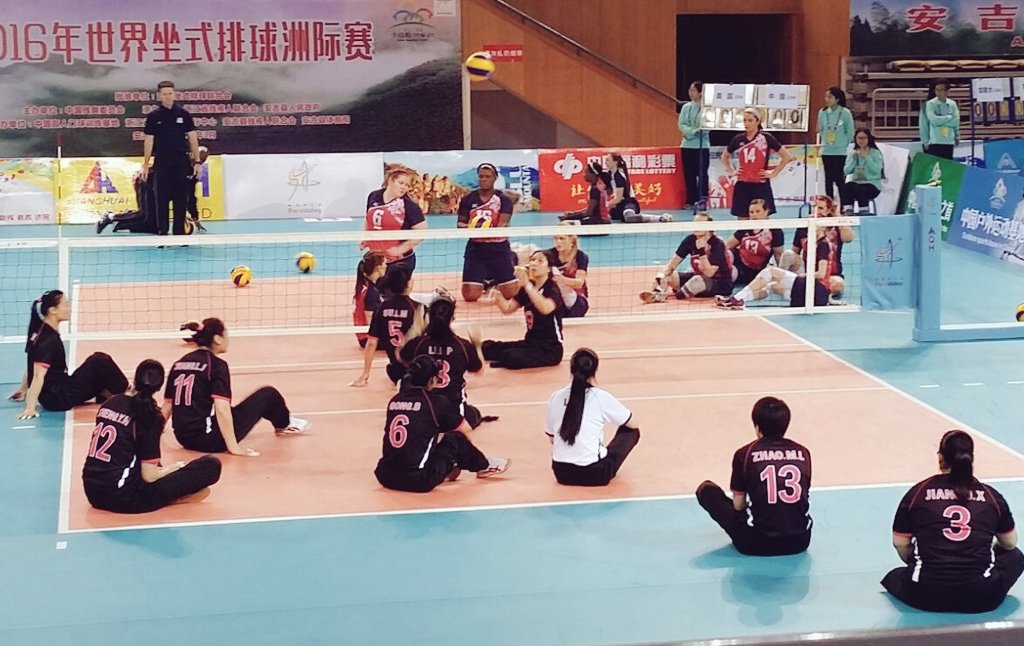 usavolleyball's tweet photo. U.S. Women's Sitting Team wins 4th set 28-26 to beat China, 3-1 for the gold medal at the #WPV2016IC!! #sittingvb https://t.co/iiy1blOzJc