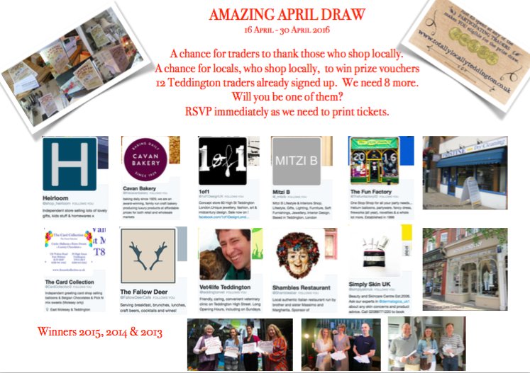 TLTeddington's tweet photo. Happy to confirm 16th trader ...@letsgrowild joins in the #AAD16  taking prize vouchers to £320. https://t.co/HePkaRhIIN