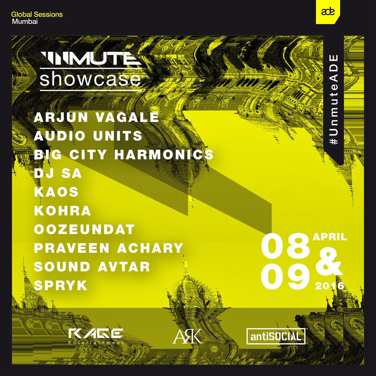 UnMute showcase lineups for <a href="/ADE_NL/">AmsterdamDanceEvent</a> Global Sessions #Mumbai announced. INFO bit.ly/UMADEvent #UnMuteADE