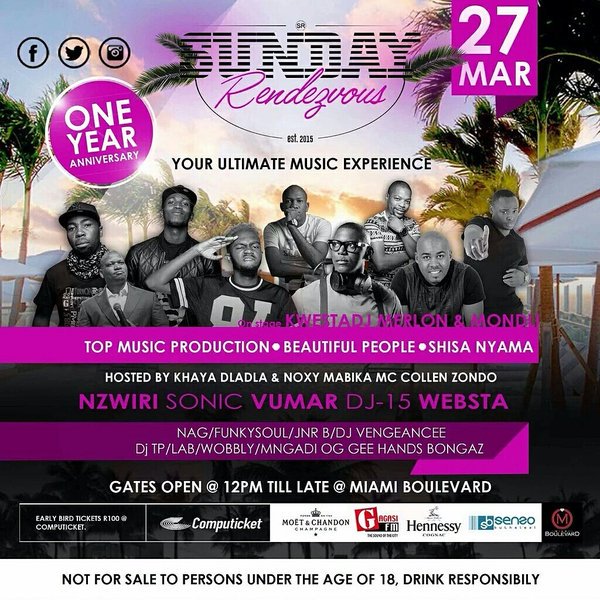 gagasifm's tweet photo. @SunRendezvous #27March2016 feat. @KwestaDaKAR, @djmerlon &amp; Mondli Ngcobo. Alongside @djvumar, @Sonic_SA &amp; @TP_dj. https://t.co/zg59TWTATq