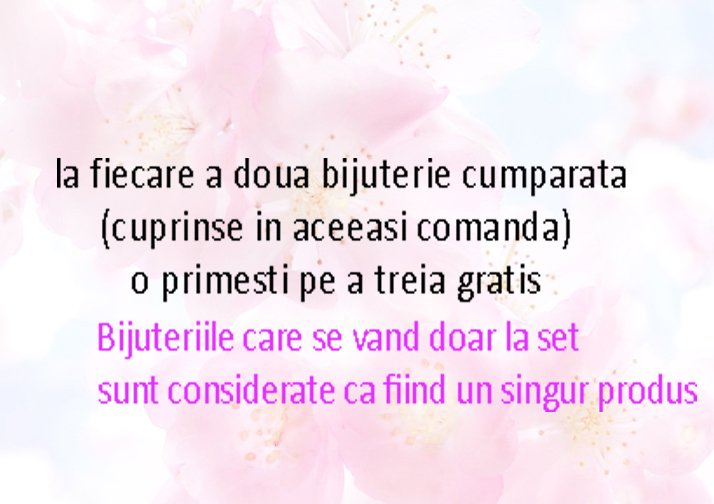 nasturalizare's tweet photo. 2 + 1 gratis!
La fiecare a doua bijuterie cumparata o primesti pe a treia gratis!
https://t.co/cbCF48sDB8 https://t.co/6VNd4vFjnZ