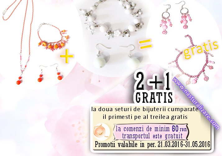 nasturalizare's tweet photo. 2 + 1 gratis!
La fiecare a doua bijuterie cumparata o primesti pe a treia gratis!
https://t.co/cbCF48sDB8 https://t.co/NTBTXfyf4B