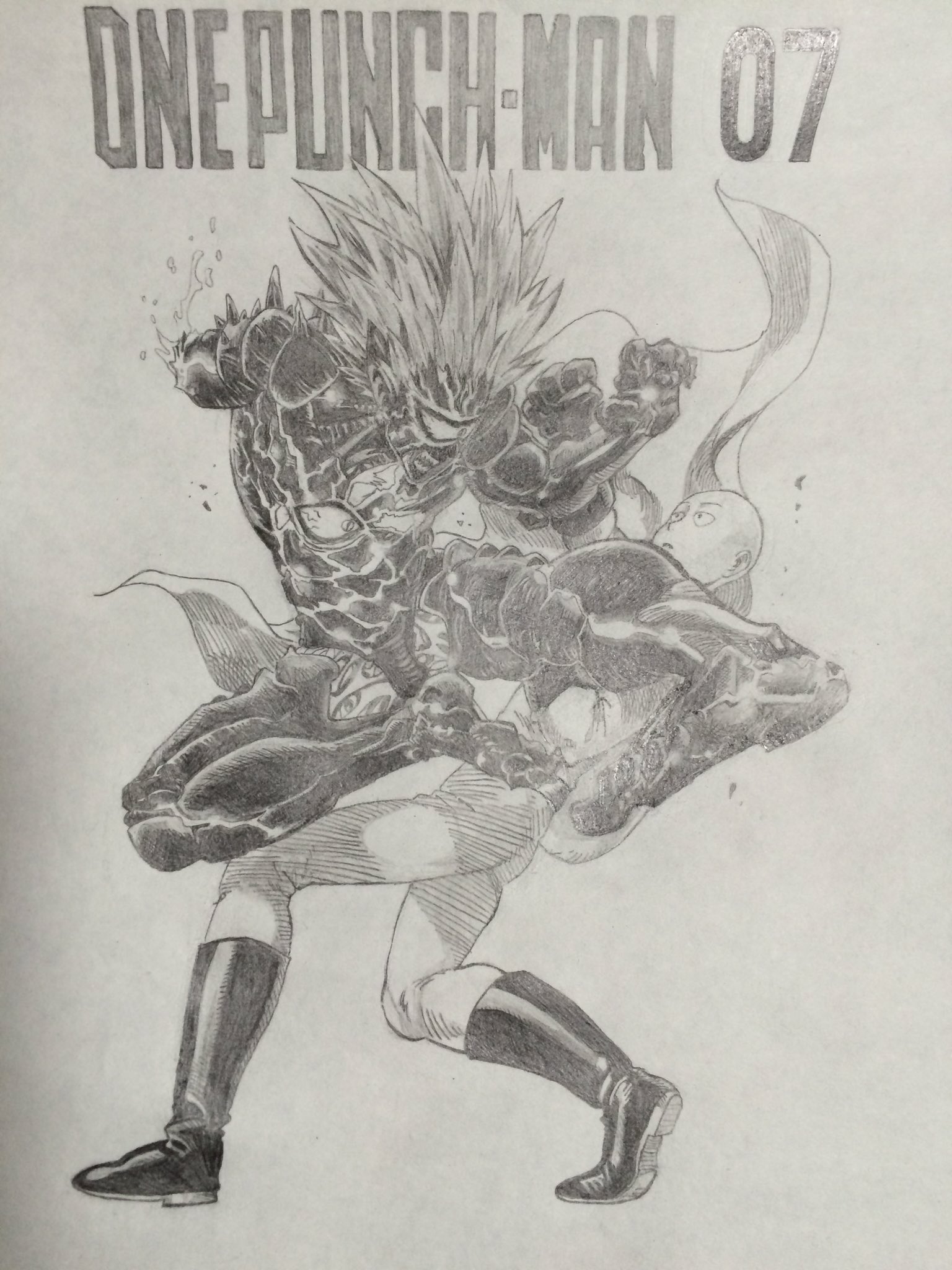 騒竜 漫画 ワンパンマン 第7巻 表紙を描かせて頂きました 紙の表紙ではなく 本誌の方の表紙です サイタマ先生とボロスさんの バトルかっこいいです T Co Kcg128wviz Twitter