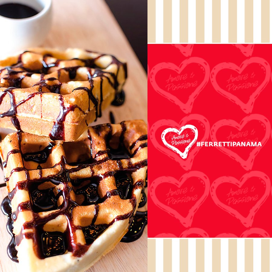 ferrettipanama's tweet photo. Nuestros #waffles te lo servimos con #amor, conquistamos #corazones, cautivamos paladares, solo con #FerrettiPanamá https://t.co/jnnvDW3oc6