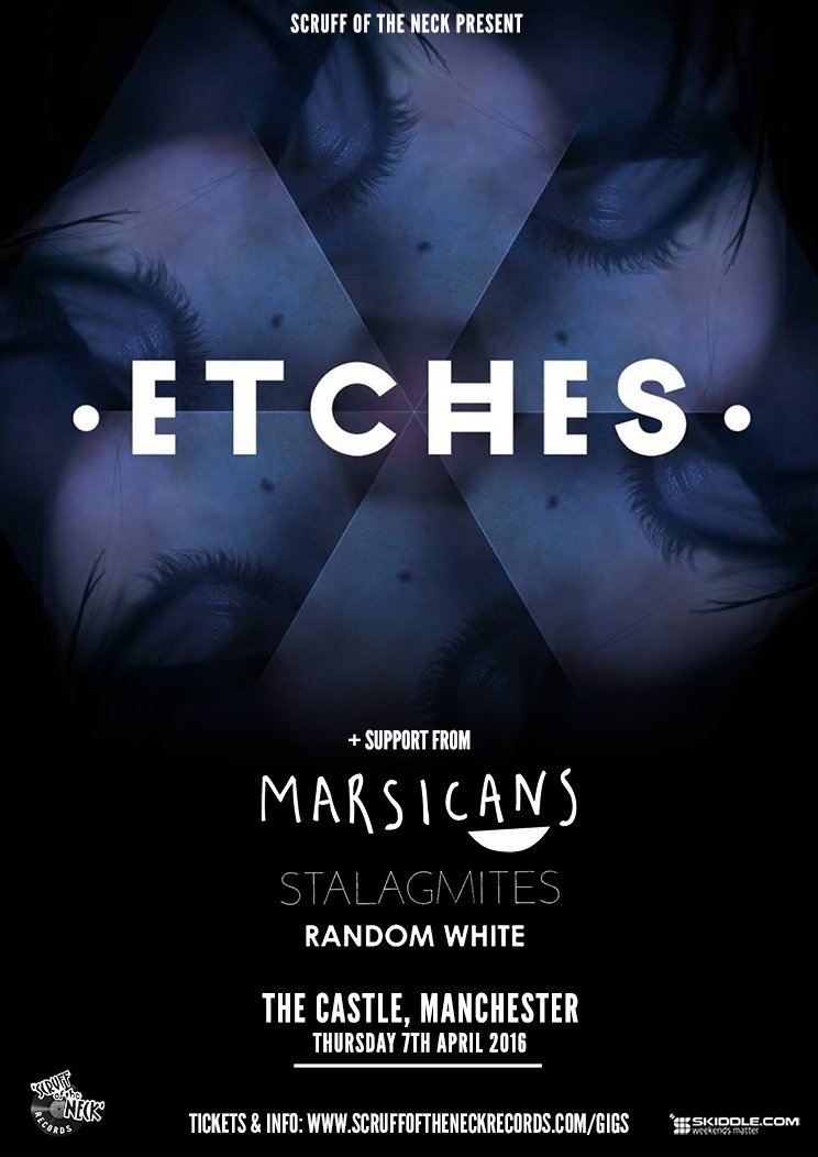 MANCHESTER GIG: THU 07 APR at <a href="/thecastlehotel/">The Castle Hotel</a>
<a href="/ETCHESMusic/">• ETCHES •</a>
@MarsicansUK
<a href="/stalagmitesband/">Stalagmites</a>
<a href="/randomwhite1/">Random White</a>
#SOTNGigs