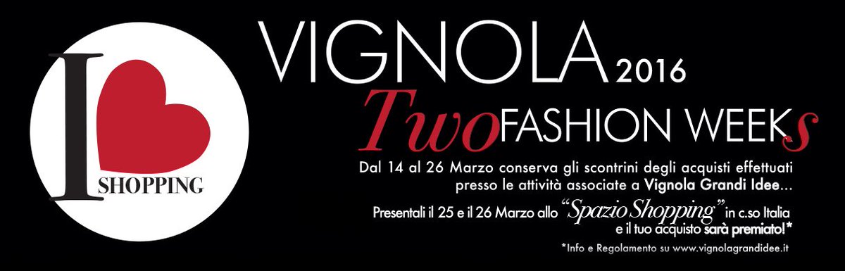 VGI2014's tweet photo. #Iloveshopping continua...!
Hai tempo fino al 26 Marzo per fare acquisti presso le nostre attività associate! https://t.co/OfBci3rwls