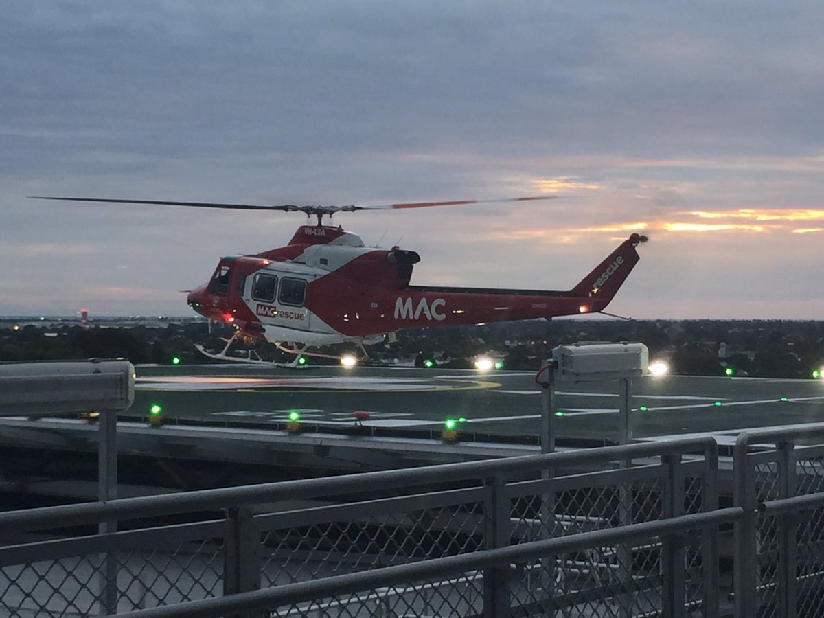 Rescue helicopter test landings at the new Royal Adelaide. #cantwait #saasmedstar