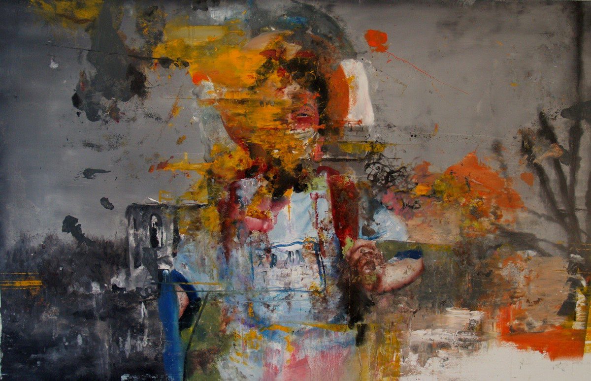 GalleriOxholm's tweet photo. It is possible to see French painter Florian Eymann right now in the Gallery on Pile Allé. #art #florianeymann https://t.co/KwrLSQhNkB