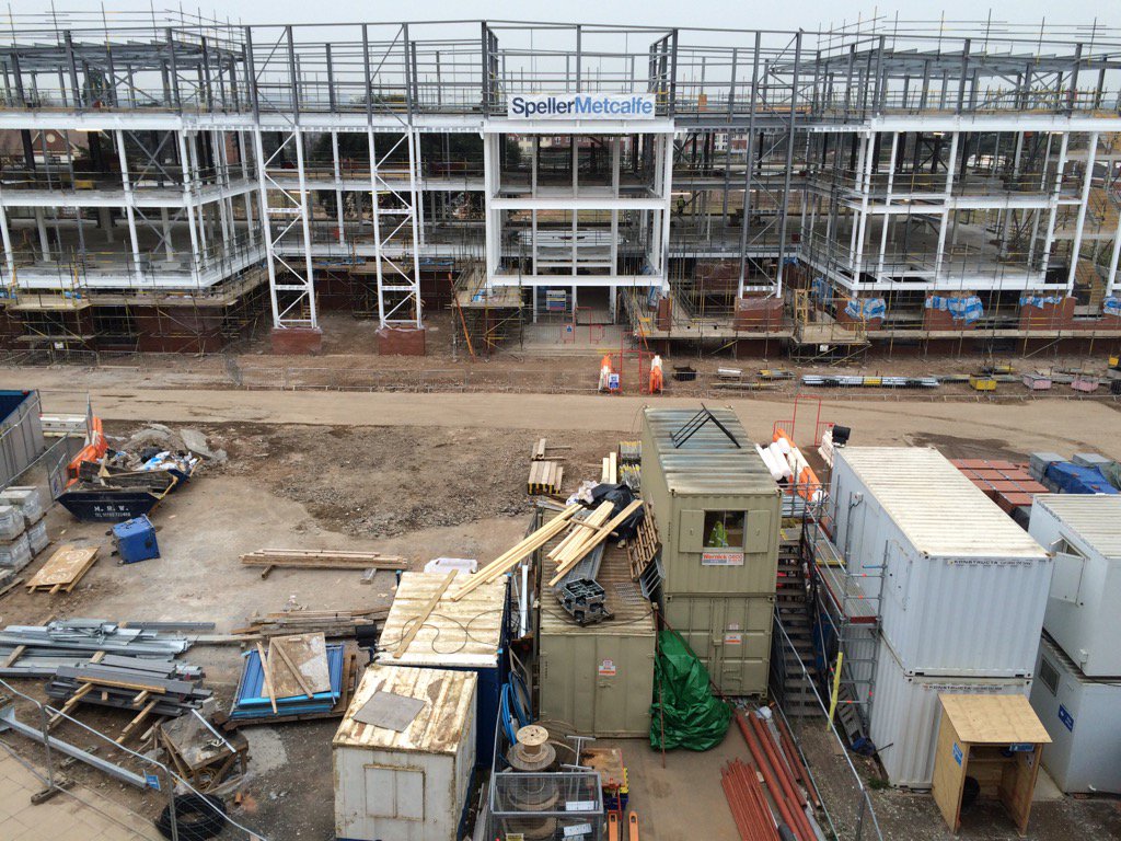 BBCCWR's tweet image. Birds eye view of new £22 million hospital being built in Stratford @nhsswft