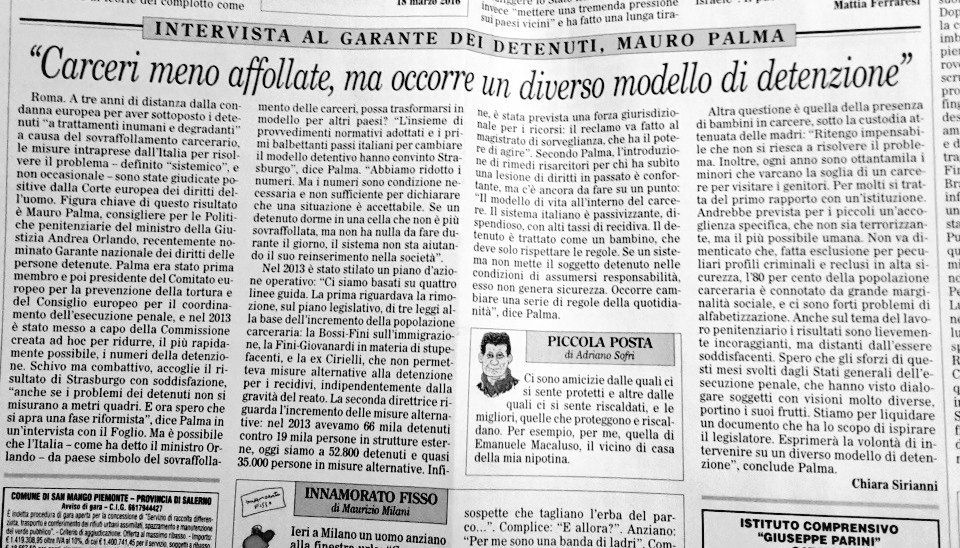 Carcere: un sistema genera sicurezza solo se il detenuto viene responsabilizzato. Sul Foglio