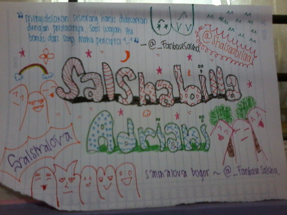 _FanbaseSalsha's tweet photo. aku bikin ini dengan sepenuh hati💖 maafkan kalo jelek yaa sal😆 bau belajar nih hehe👌 @salshaabilaa #Salshalova https://t.co/QQxZ2TybGp