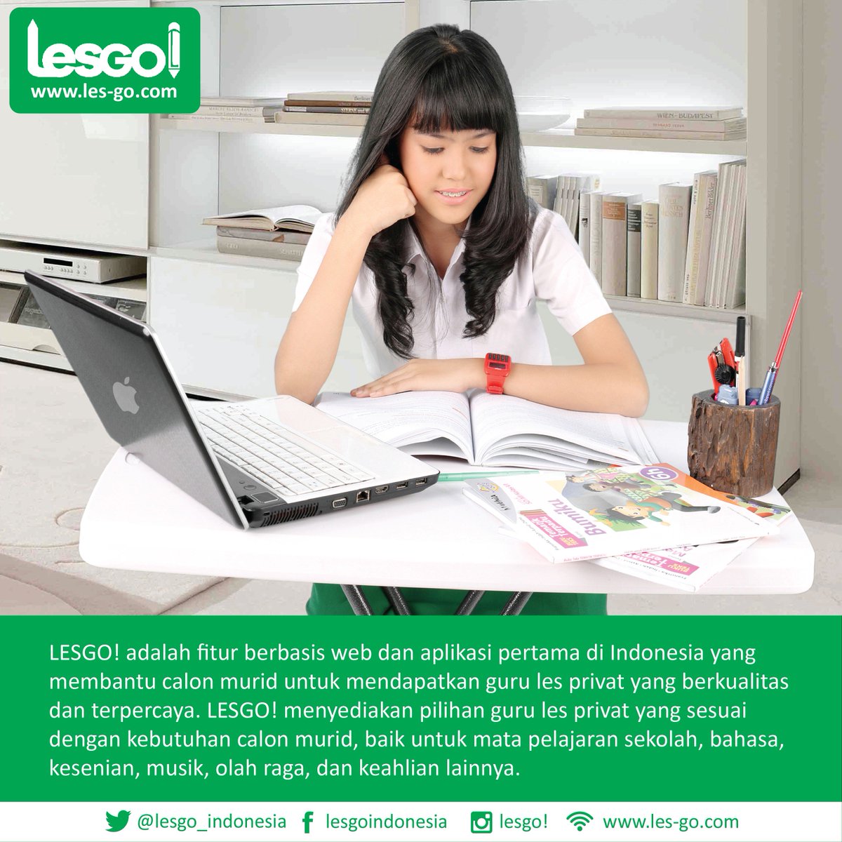 LESGO_INDONESIA's tweet photo. LESGO! Kini hadir untuk menjawab kebutuhan murid dan guru les privat

Yuk daftar sekarang di https://t.co/kRG7xRaNtG https://t.co/UUevihiVpP