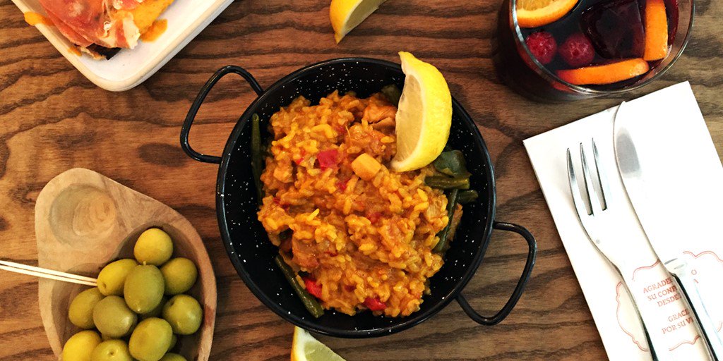 westfieldlondon's tweet photo. Happy National Paella Day!Enjoy a glass of Sangria @tapasrevolution. 25-28 March *Excl 27 March #PaellaForThePeople https://t.co/QWqXD2DXmz