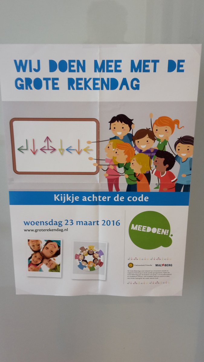 cbsnijdjip's tweet photo. Wij doen mee met #degroterekendag. #slim #samen #codekraken https://t.co/EaSRHjuHeE