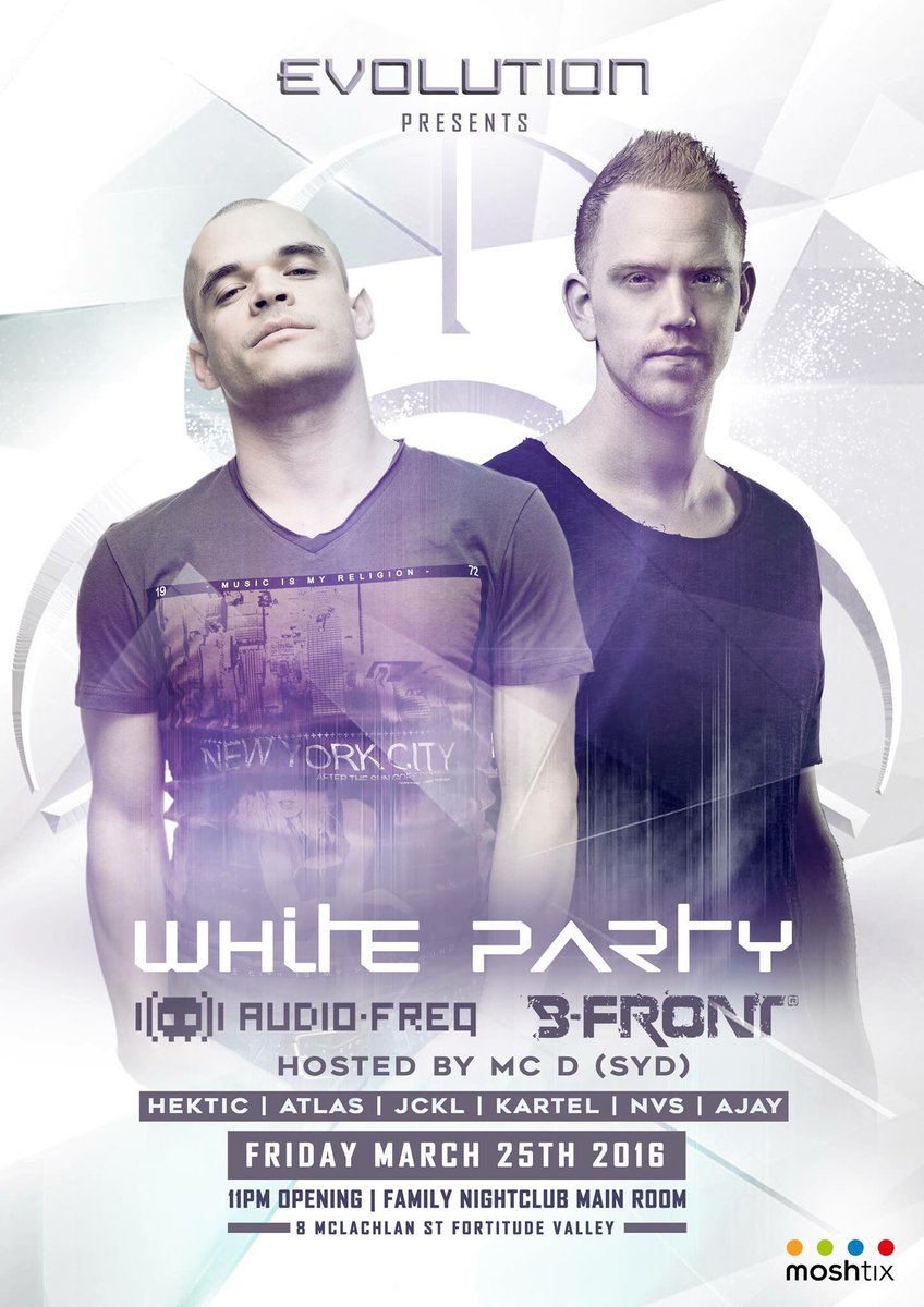 Join us this Friday night at @familynightclub with <a href="/audiofreqdj/">ΛUDIØFR€Q</a>  and <a href="/djbfront/">B-front</a> hosted by @MCD4thltr! Wear white 🙌🏻🙌🏻