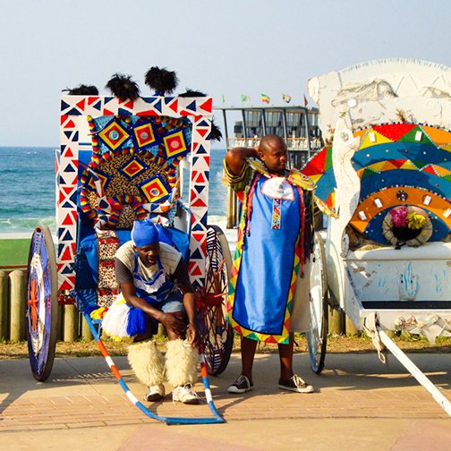 Going to #INDABA2016? Hitch a ride on a Ricksha along  the Durban beachfront.