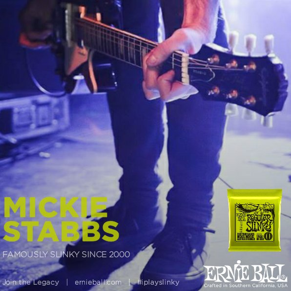 blondespunx's tweet photo. @mickiestabbs from @blondespunx plays @ernieball strings #playslinky #ernieball #strawberryblondes Pic Thomas Reiter https://t.co/6bGSxEo5do