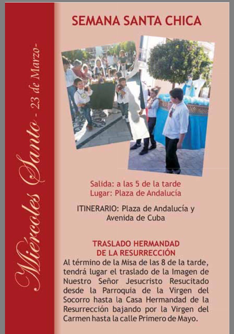 SentirCofradeB's tweet photo. Actos del Miércoles Santo en Badolatosa: Semana Santa Chica y Traslado de la @Hdad_Resucitado https://t.co/R8YadIL2eO