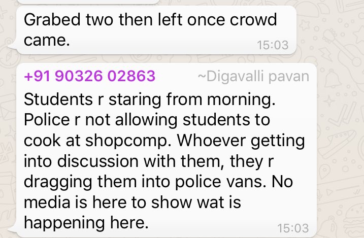 jacuoh's tweet photo. You dont allow to eat, dont allow to cook, what next?Are we allowed to live? #StandWithHCU #RohithVemula @scroll_in https://t.co/KZireIgaqS