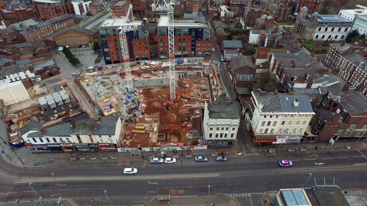 bandkbuild's tweet photo. Here are some of the latest #drone pictures showing progress for @UNITEGroup @Unite_Student at #LeeceSt #Liverpool https://t.co/NVzrKPF8OC