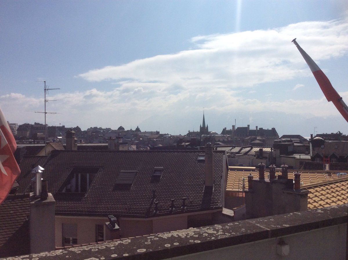 Nice to have a balcony at hotel in Lausanne. Here for two weeks playing piano in king-size bar..