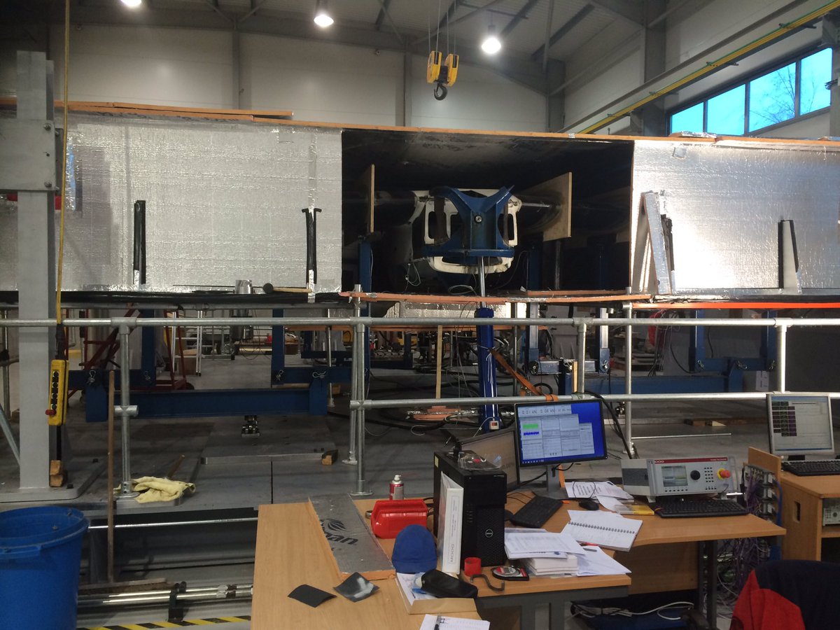 phil_amrc's tweet photo. Calm before the storm. Ultimate load testing of GB1 @thewhiffletree1 @TheAMRC structural test centre starts soon https://t.co/u7s92CMwN8