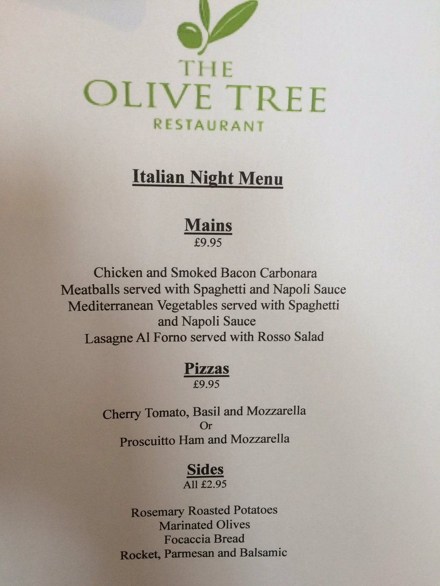 It's #ItalianNight Here's our menu!