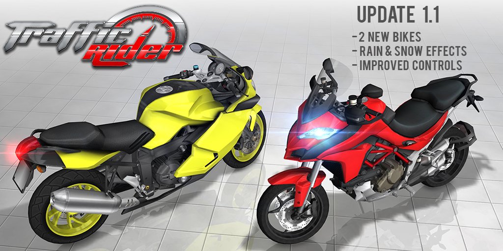 <a href="/Traffic_Rider/">Traffic Rider</a> has been updated to v1.1.. Hope you enjoy it! #TrafficRider #AppStore #GooglePlay #windowsphone