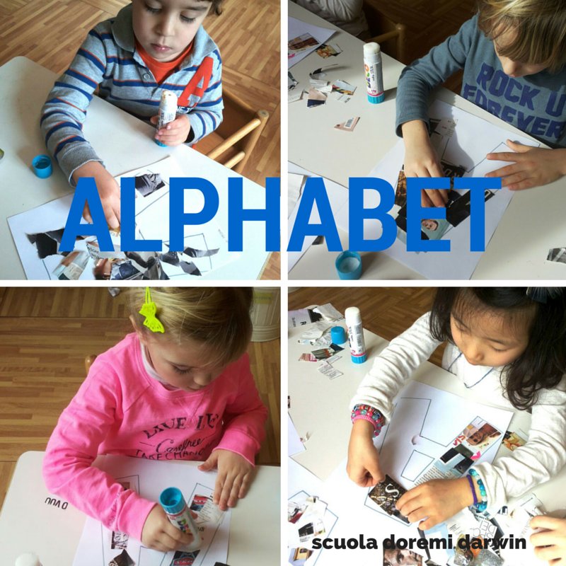 Doremisrl's tweet image. #scuoladoremi Darwin #learningthealphabet #finemotorskills #letterA #glue #collage