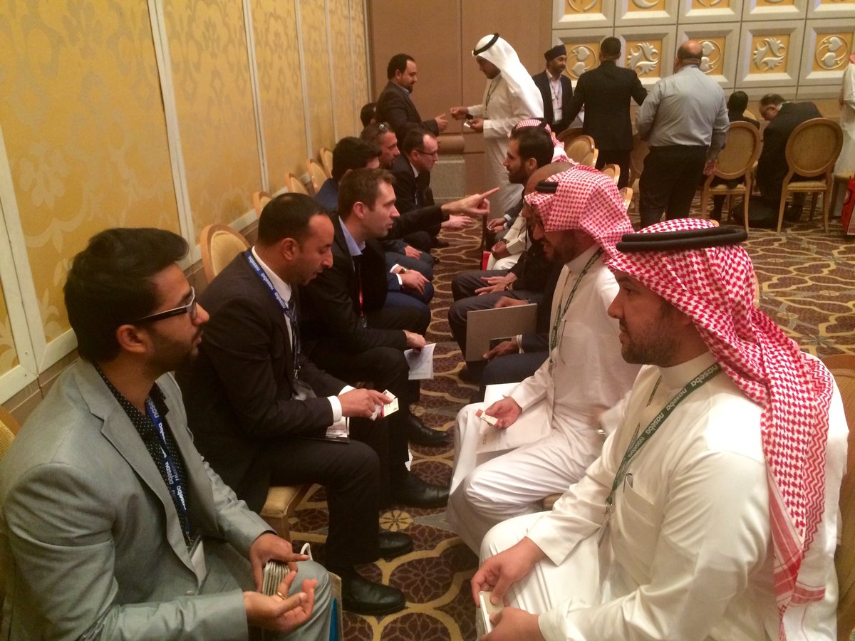 FREDGOUX's tweet photo. Speed meeting session with @matthieugarin at CyberDefenseSummit #riyad #SaudiCyber https://t.co/jcxI5YEjMe