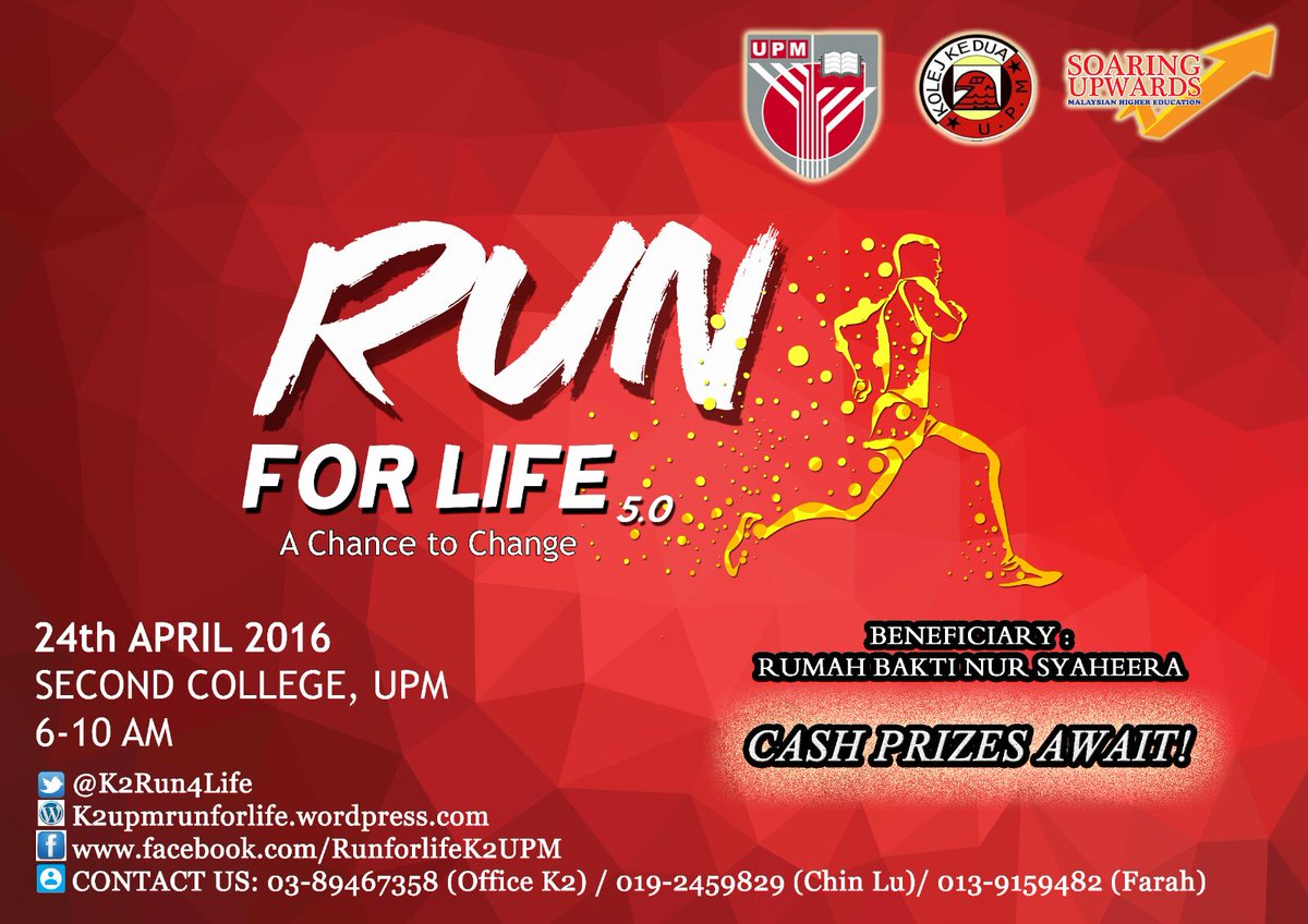 K2Run4Life's tweet photo. RUN FOR LIFE 5.0 #AChanceToChange
WEBSITE: https://t.co/FuvOmhywRC https://t.co/jJwlICzZYk