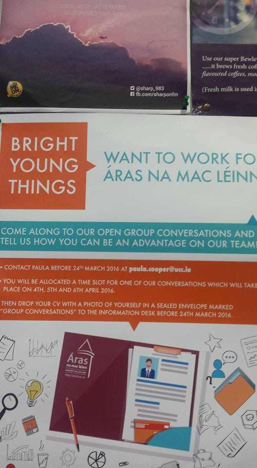 We're taking on people for next year! Deadline's tomorrow so get cracking! #uccnewbar