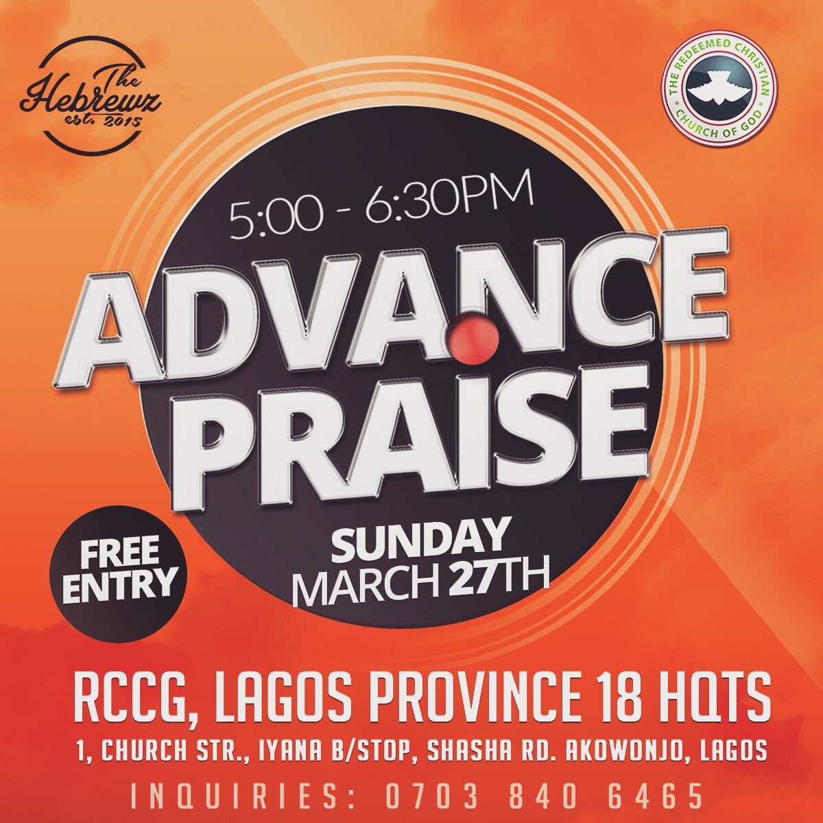TheHebrewz's tweet photo. Advance Praise. This Easter Sunday. Come praise God in Advance for what you want him to do for you in April! https://t.co/OTlNss7hSf