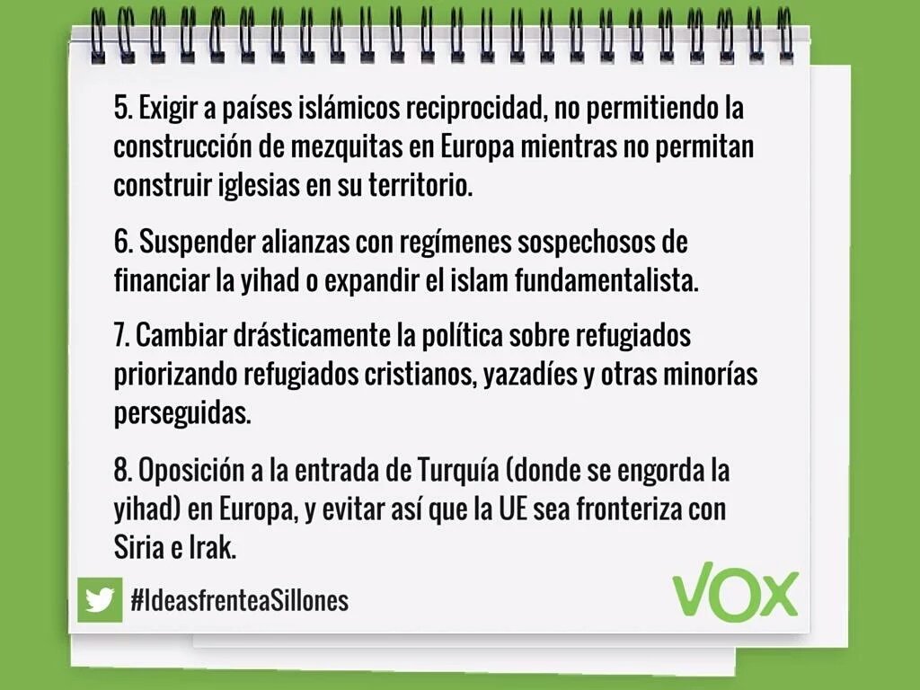 Santi_ABASCAL's tweet photo. #VOX huye de la palabrería y detesta lo políticamente correcto. Por eso no somos invitados al Pacto Antiyihadista https://t.co/GaEWnQrKib