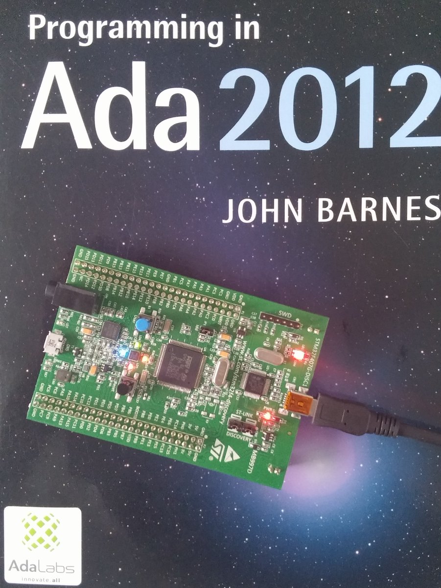 AdaLabs's tweet image. So excited to welcome ARM Cortex-M4-based on our high-end embedded lines. STM32F4 running Ada 2012 ! Just Amazing