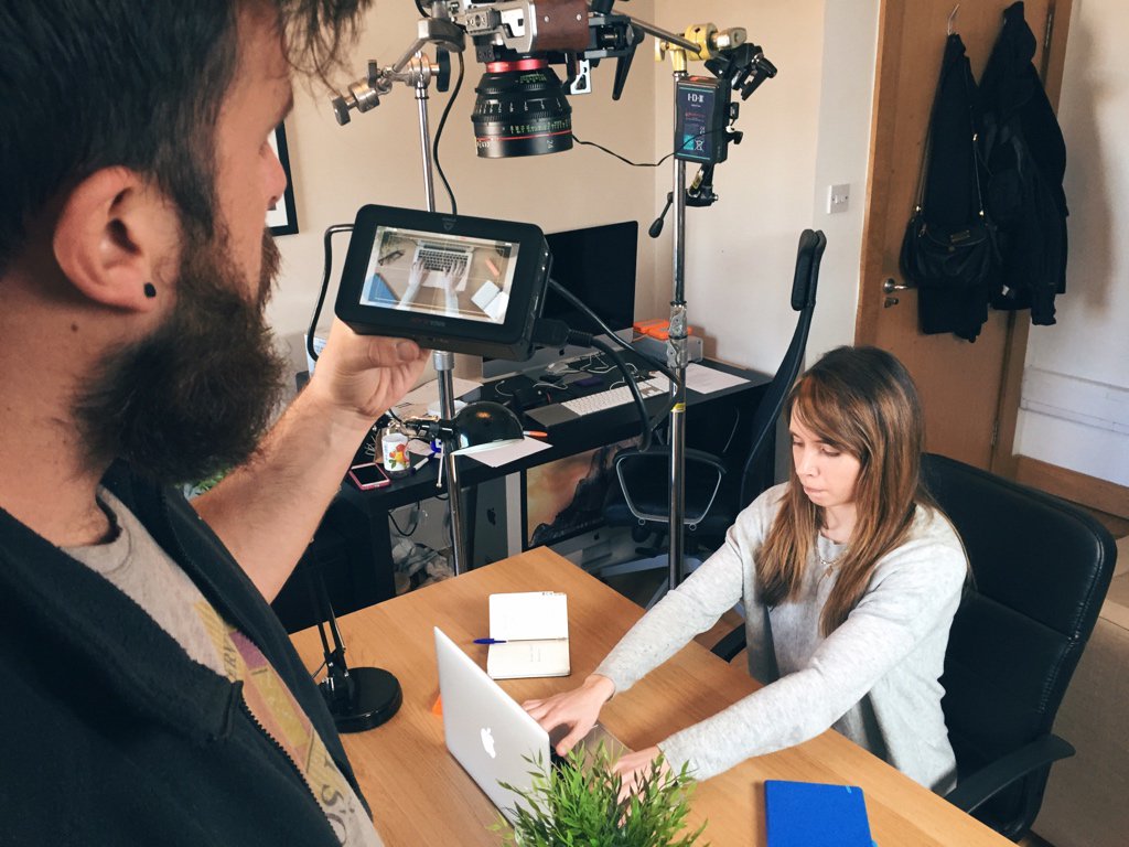Shooting an ad in the office today, bit tight on space!