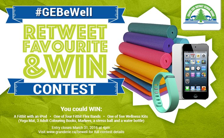 Track your #GEBeWell activities with a #FitBit, an iPod Touch or Wellness Kit. Yours to win!