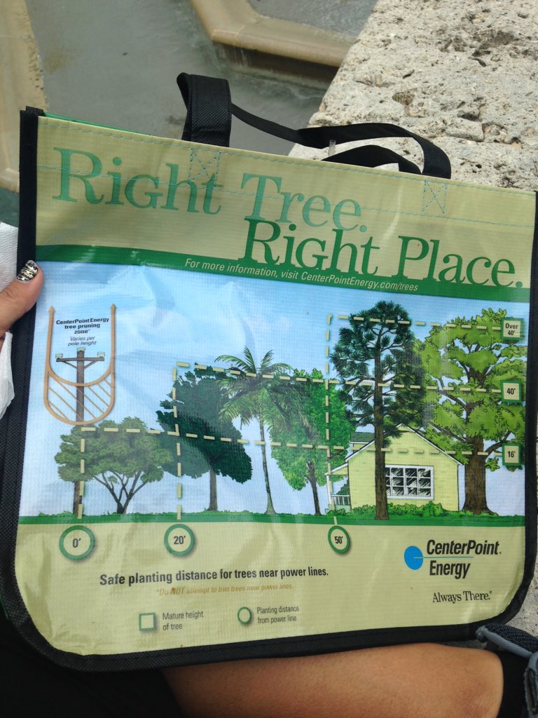 #freestuffrocks Thanks for the tree planting guide bag/placemat. @energyinsights #centerpoint @UrbanHarvest