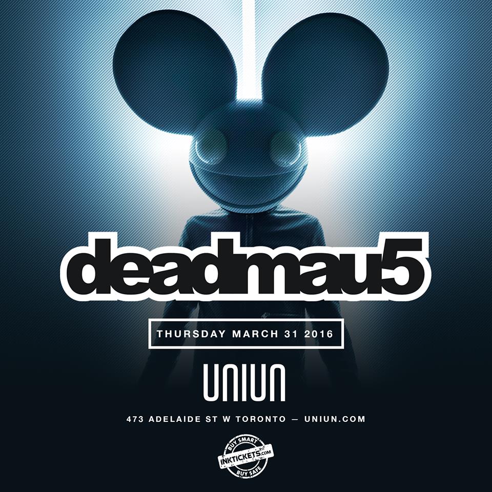 TorontoRC's tweet photo. On March 31st, @deadmau5 comes home to Toronto at @UNIUNnightclub! Win tickets HERE: https://t.co/alfTmoccNJ https://t.co/gvGWhjt1Jz
