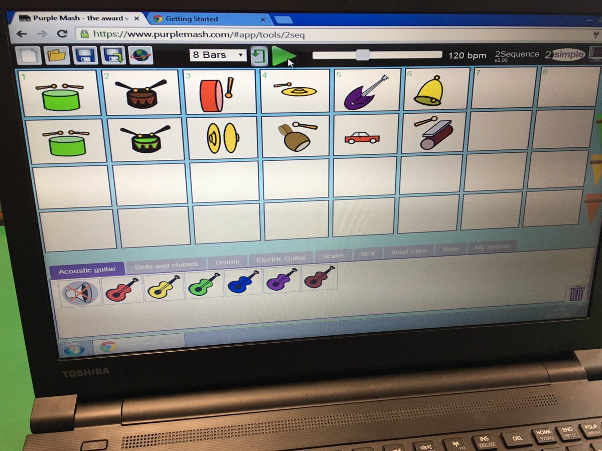 MrFoxTeaches's tweet photo. Creating songs using @purpleMash #2Sequence @cliftonprim @2SimpleSoftware #computing #music https://t.co/cEGkFWqi3H