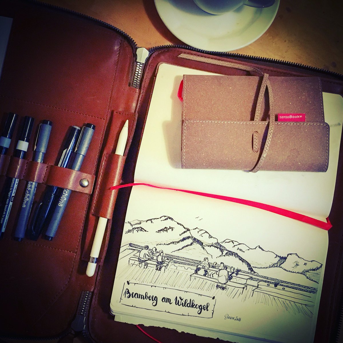 DianaSoriat's tweet photo. #urbansketch hello from the #austrianmountain #sketchOne @neuland #todaysdoodle MOD tablet @Thisisground https://t.co/I1enXcrITh