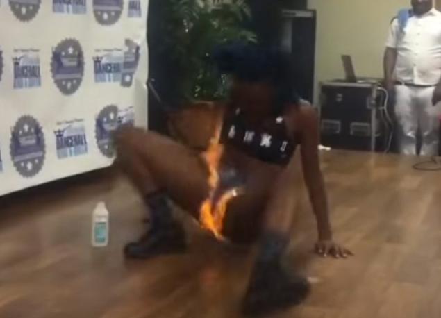 caprice441's tweet photo. "@JoeBarracato: Fire. Crotch. Watch a woman light her vagina on fire during dance-off https://t.co/4sapekYsOP https://t.co/PbF4jXMH5J"#LOL!