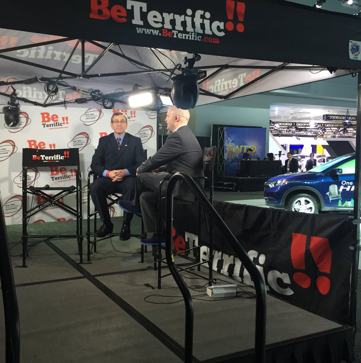Autoliv_Safety's tweet photo. General Manager of #AutolivNightVision, @SeoaneRichard, doing a segment on @BeTerrificTV at #NYIAS. https://t.co/Ye5glpH9ql
