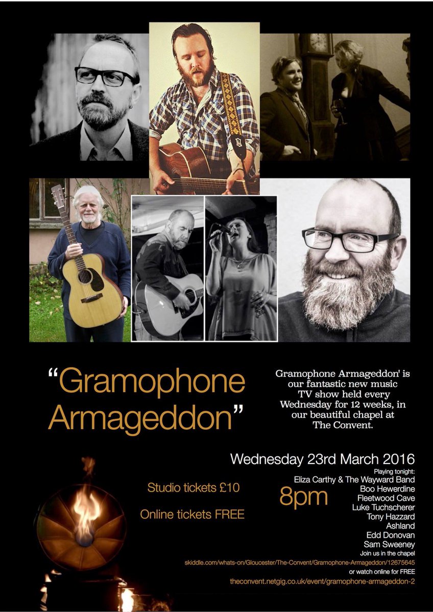 Tonight! Tune in from your sofa. Free live music TV show: bit.ly/1RkxTCT @gramophoneArma @TheConventVenue