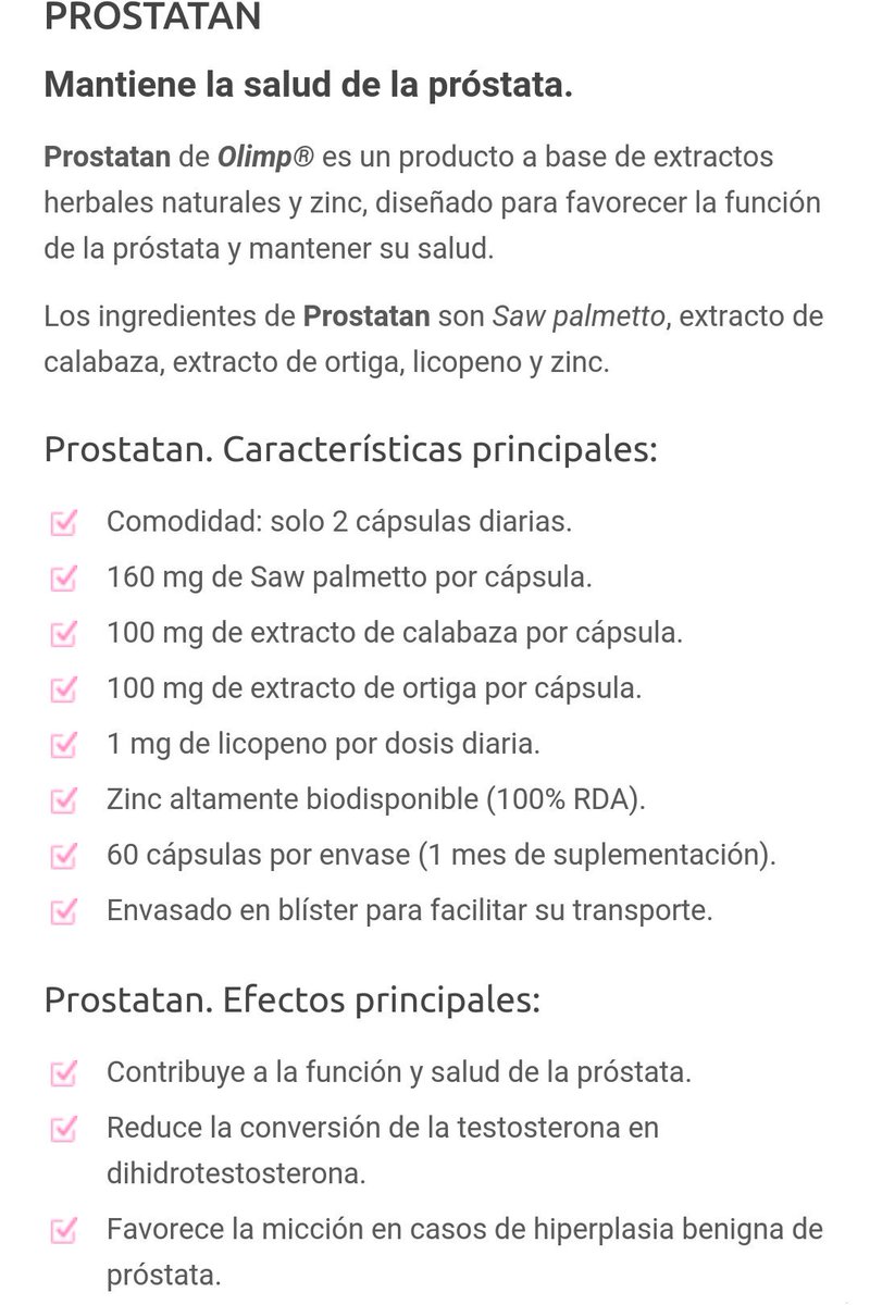 NutriproJaen's tweet photo. PROSTATAN de #OlimpLabs❗
⭕Prod.Natural
⭕Función y salud de la próstata
⭕Recomendado para hombres mayores de 40 años https://t.co/IuBGRjcgot