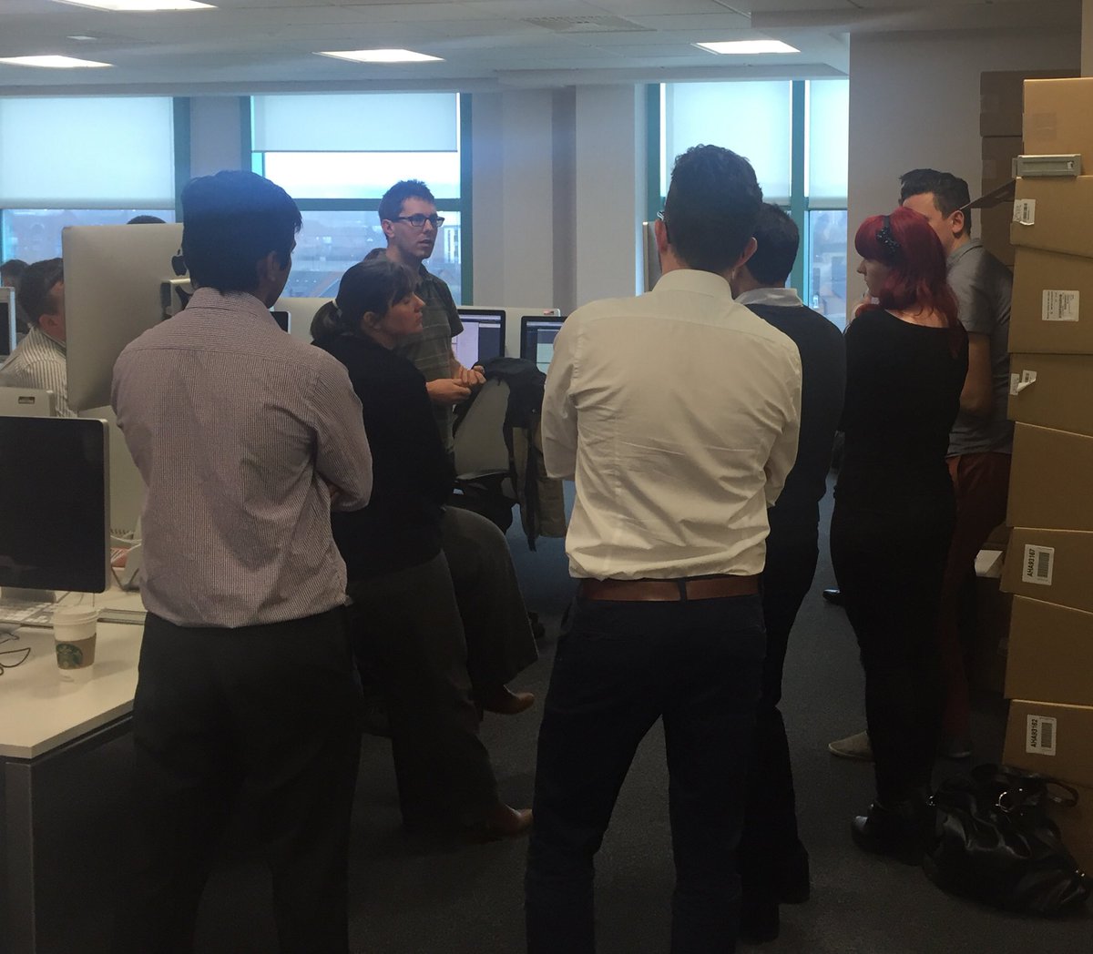 CompozedLabs's tweet photo. Talking life as a Product Manager in our Belfast Lab #ProductManagement #BelfastLab https://t.co/iBNSOO9sLo