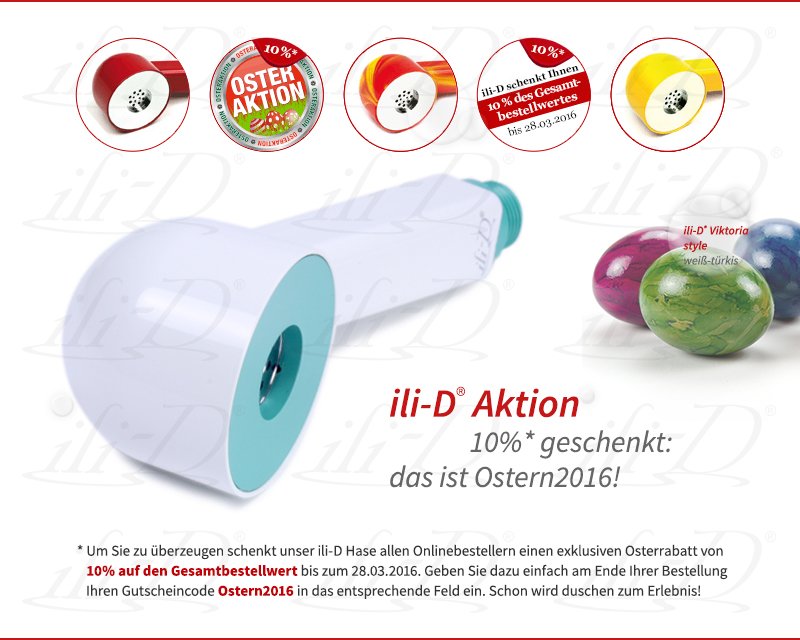 Handduschbrause's tweet photo. #erfrischt und #wach in die #Ostertage mit #Brausen von #iliD. Aktionscode #ostern2016: https://t.co/1SelBsMtEr https://t.co/Rf7XwYSEL4